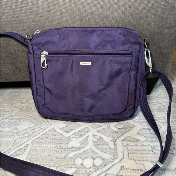 Travelon Deep Purple crossbody  Bag - Picture 4 of 13